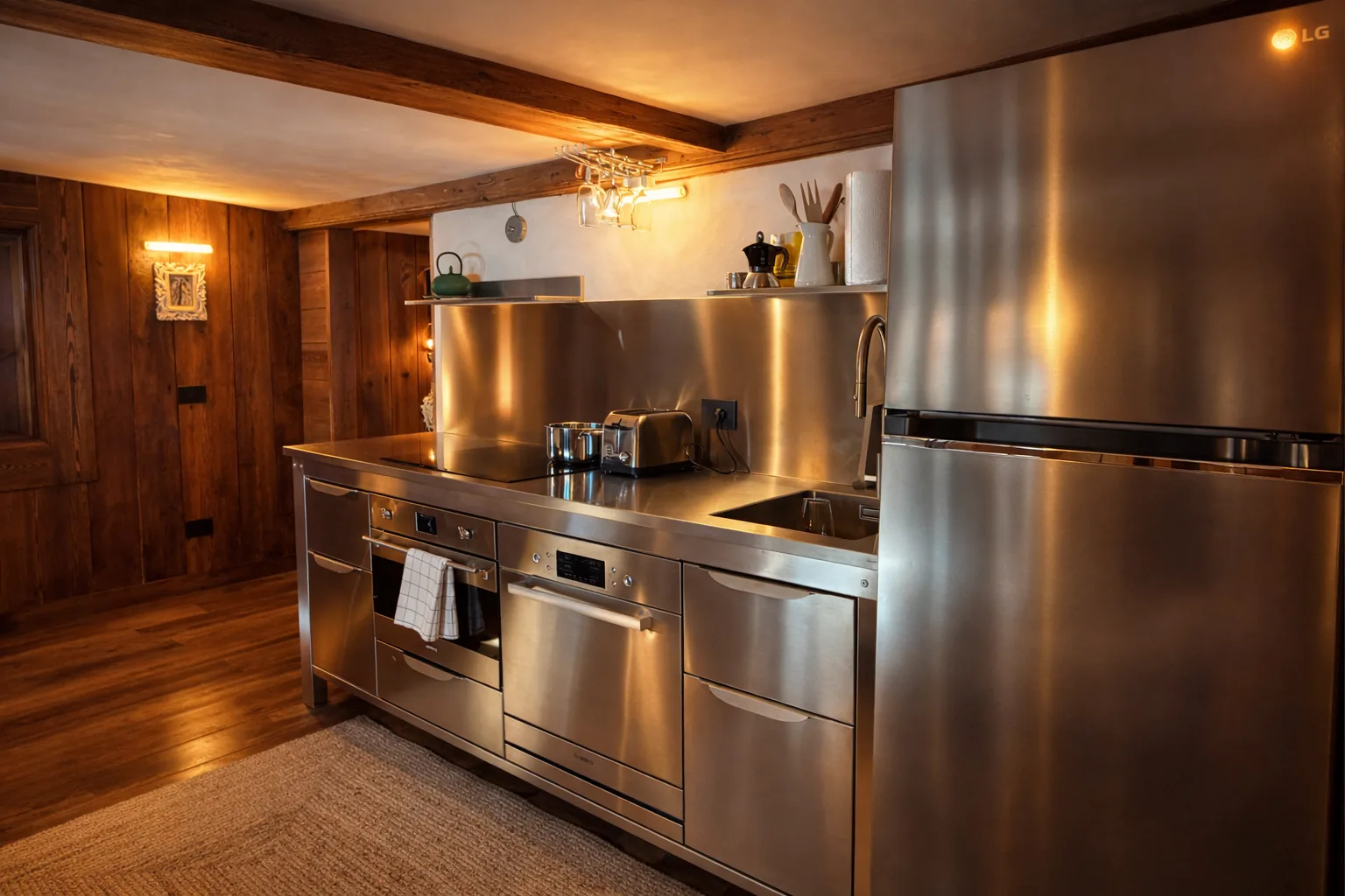 Cucina in acciaio