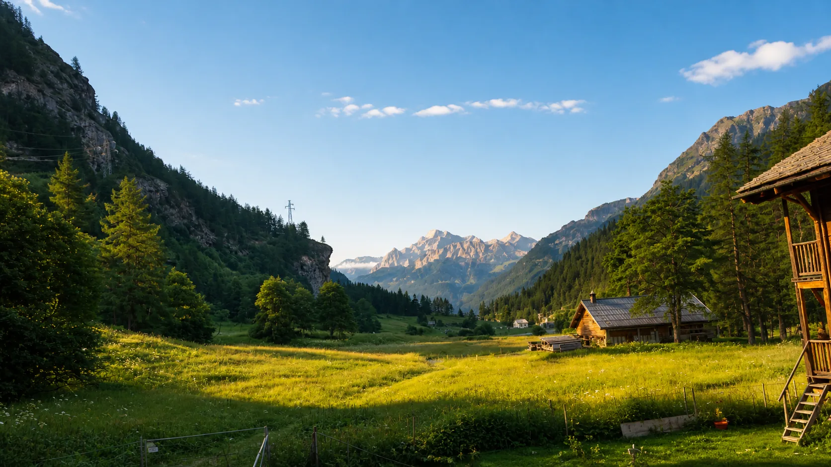 Prati e montagne a Gressoney